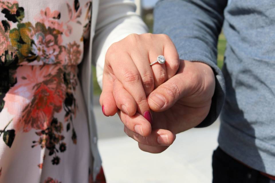 Holding hands