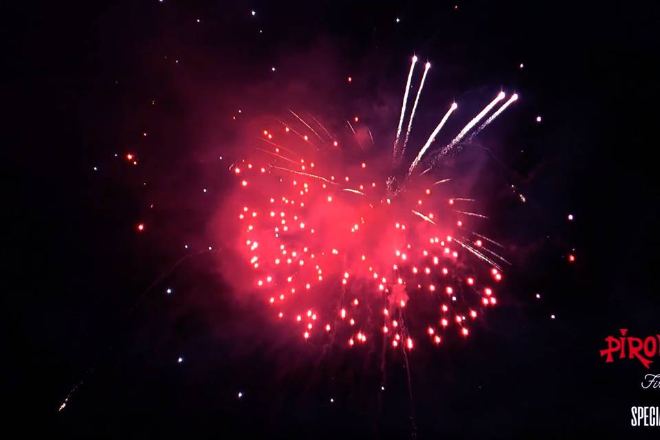 Red fireworks