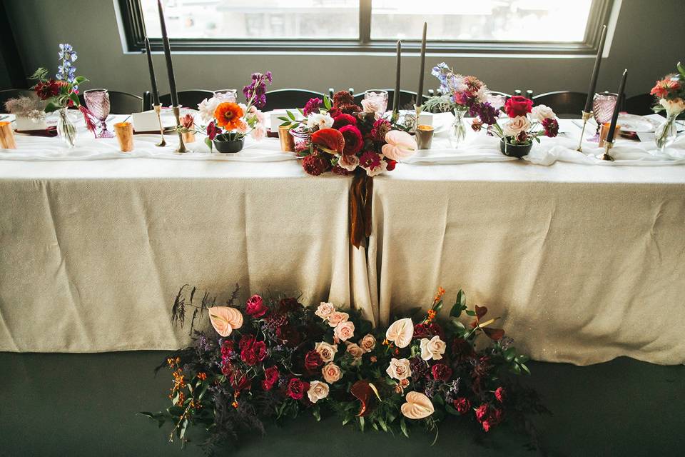 Main hall head table