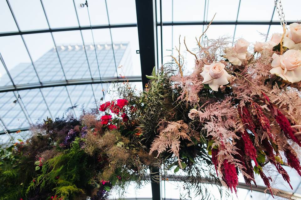 Rooftop dance floor floral