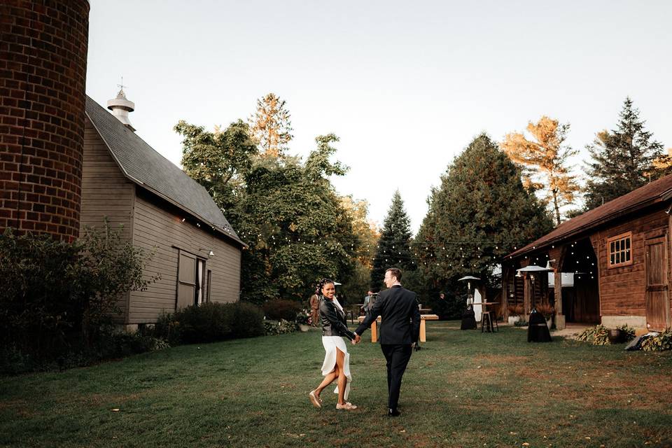 The barn and pavilion