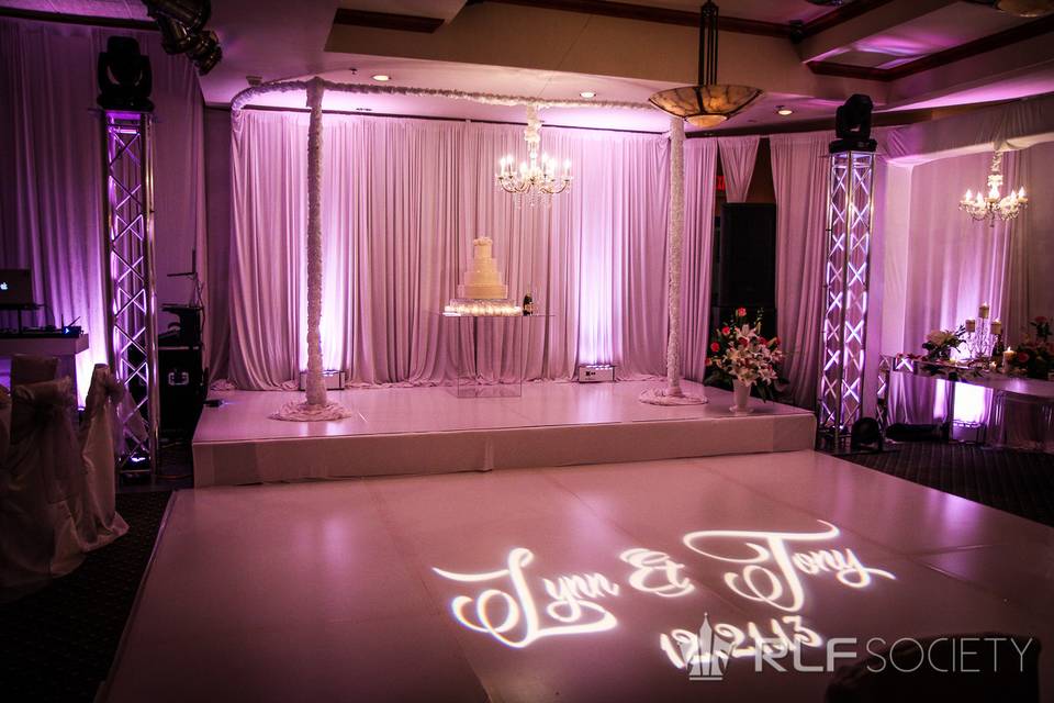 Wedding receptionand dance floor