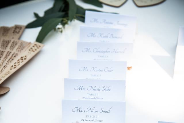 Place Cards to Theme