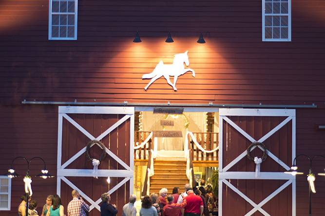 Barn at night