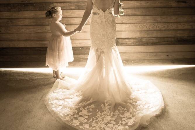 Bride and Flowergirl