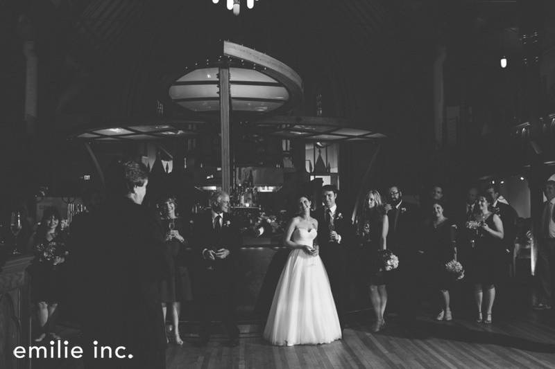 The couple with the bridesmaids and groomsmen