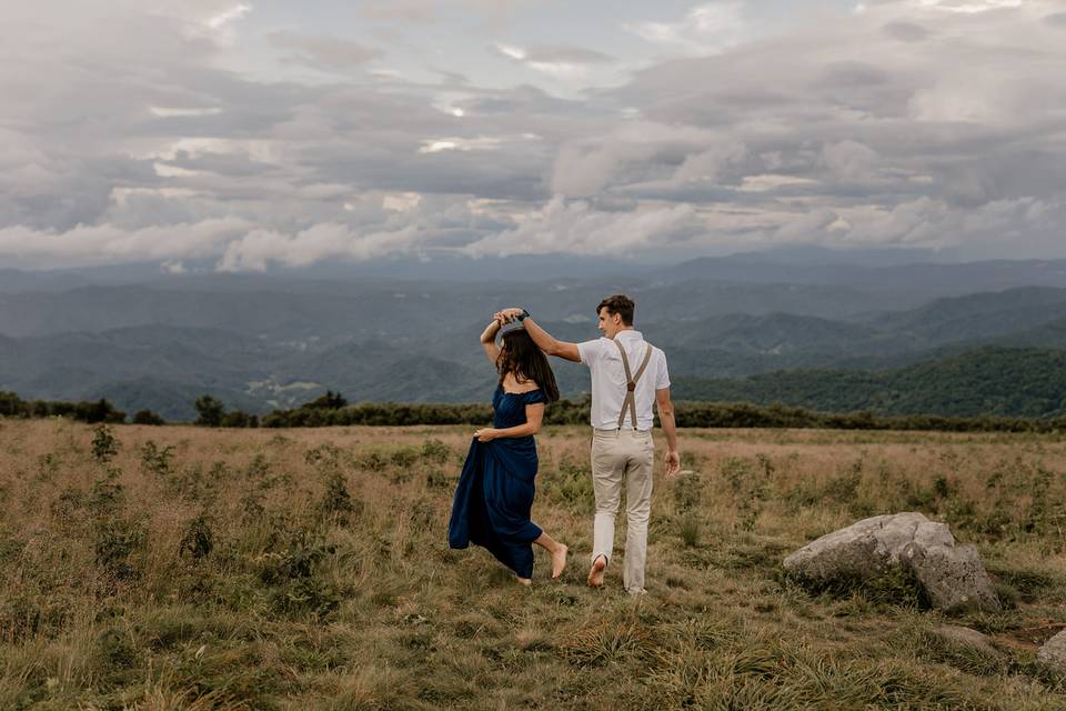 Couple in mountains