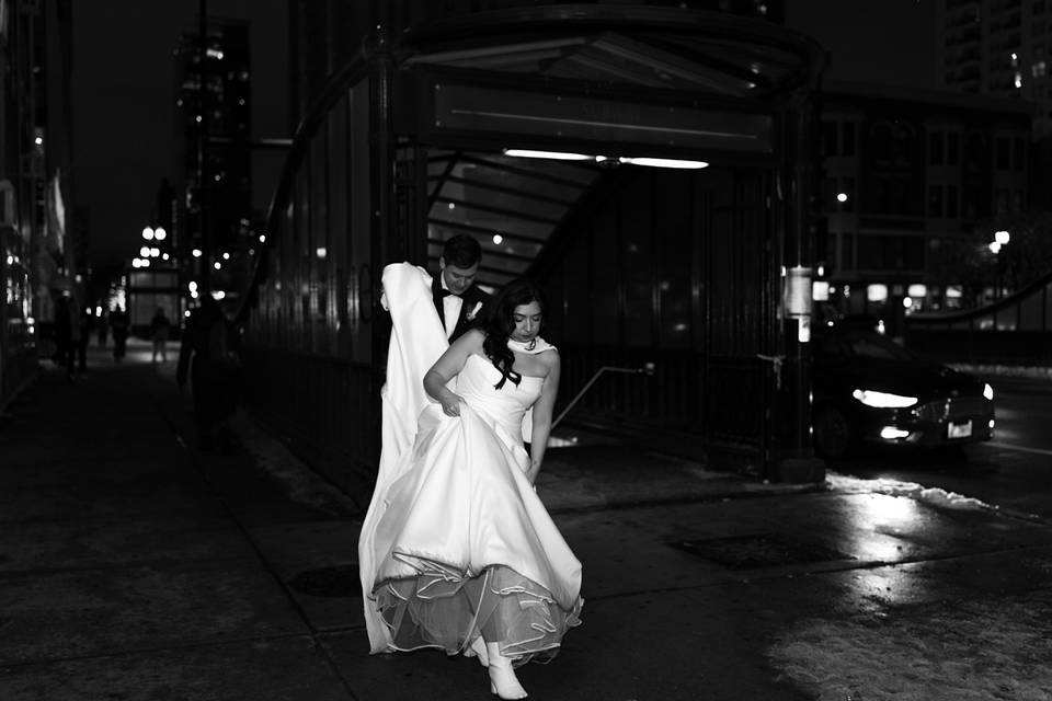 Bride groom chicago wedding