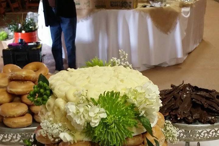Our signature Donut Wedding Cake