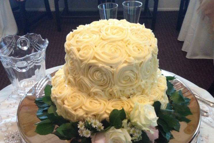 rosette wedding cake