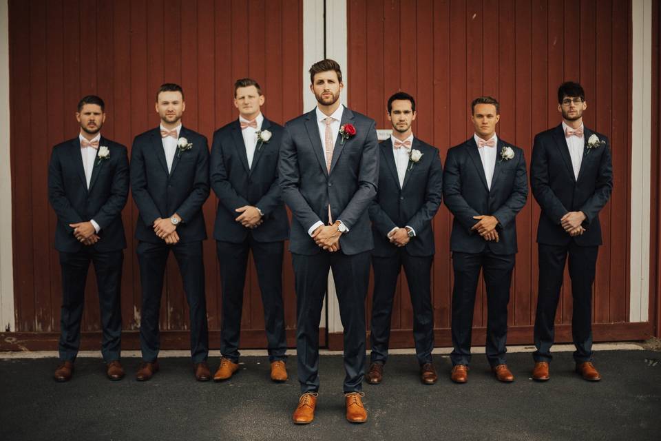 Groom and groomsmen