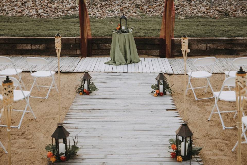 Outdoor Wedding in the Sand
