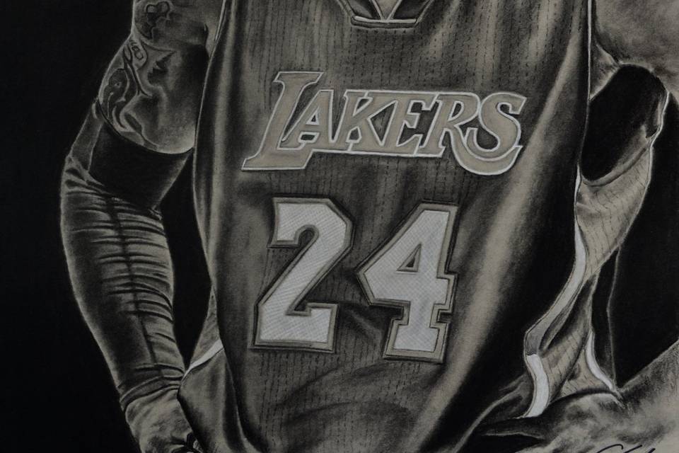 Kobe - charcoal portrait