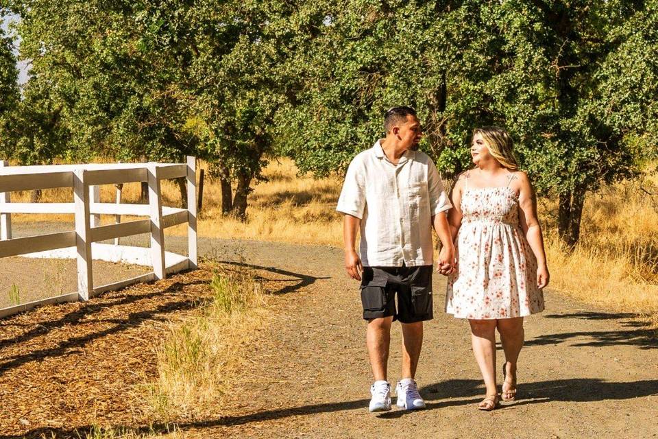 Couples walking in the park