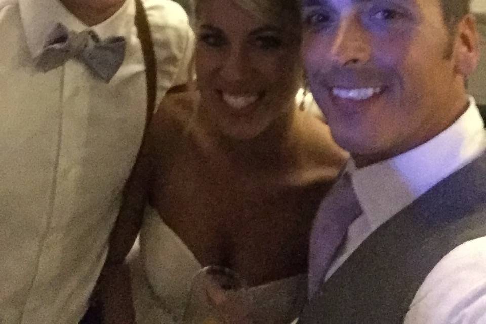 With the newlyweds