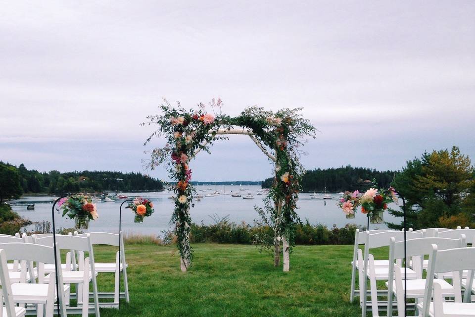 Wedding ceremony area