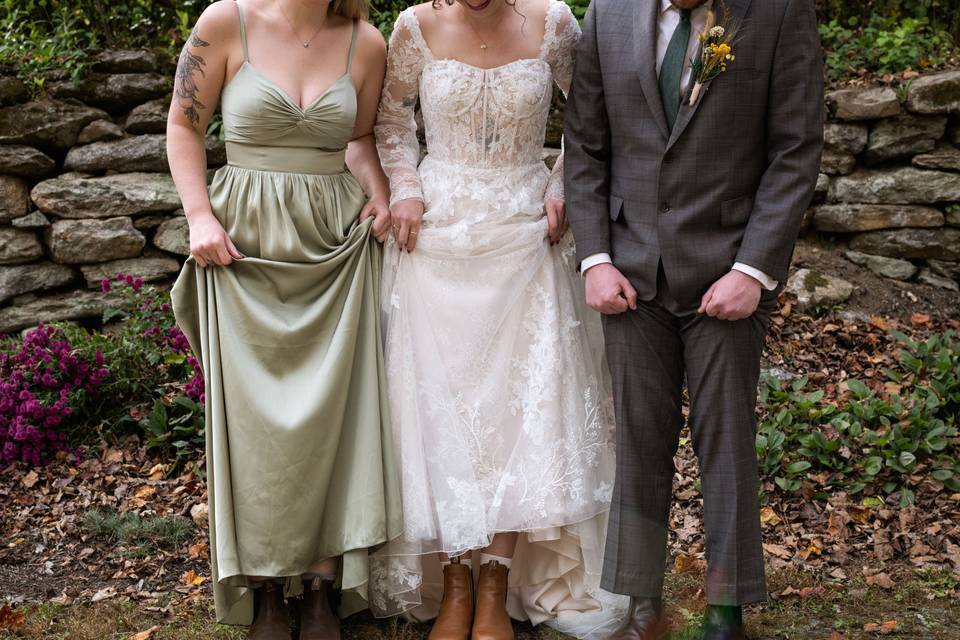 Boots for all on this wedding