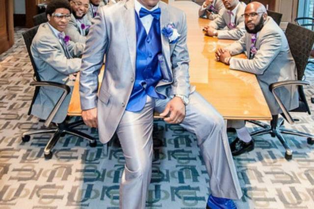 The groom with his groomsmen