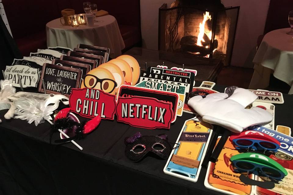 some of our high quality photo booth props