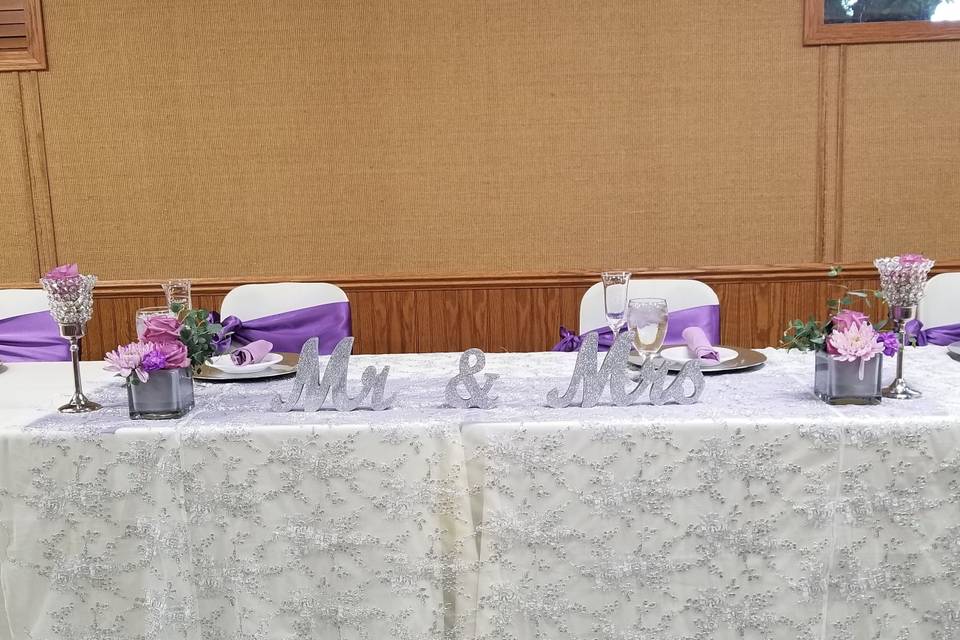 Head table Decor