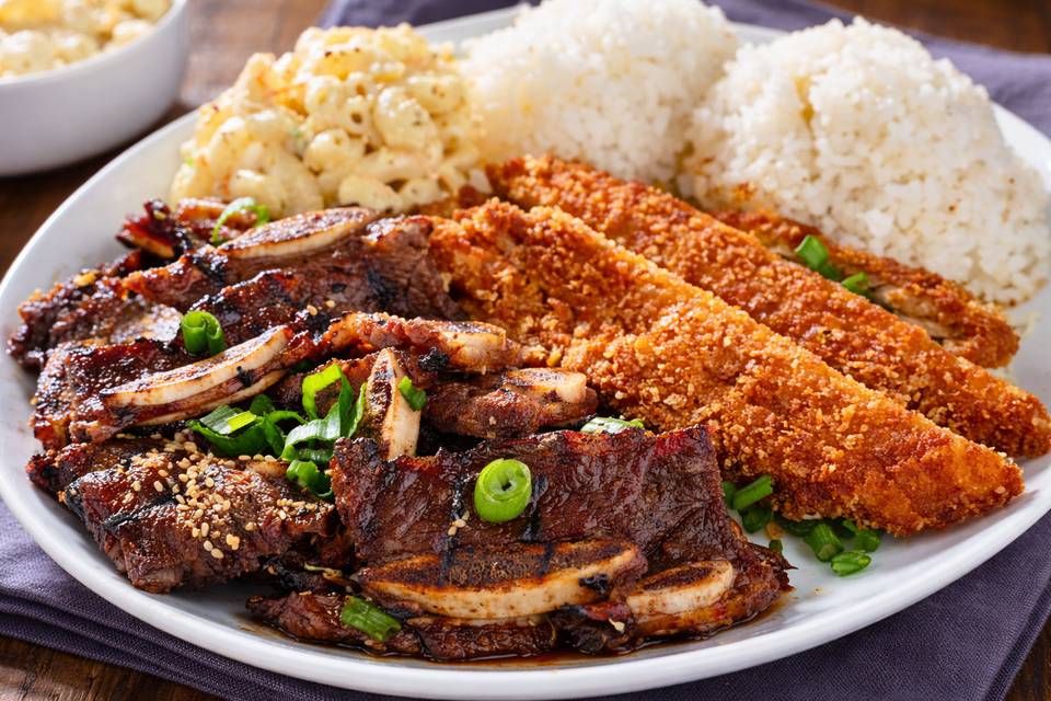 Kalbi Ribs and Katsu Chicken