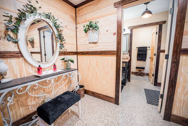Bridal suite makeup area