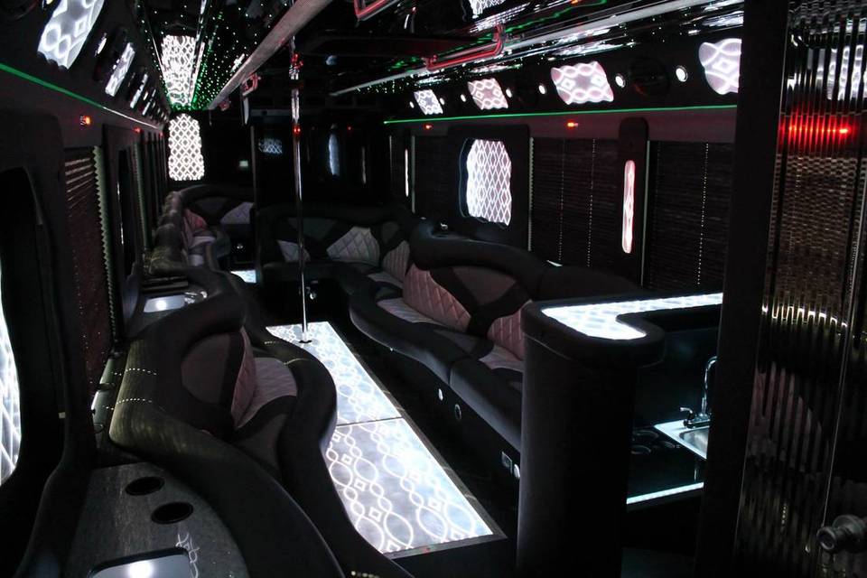 50 passenger luxury coach interior