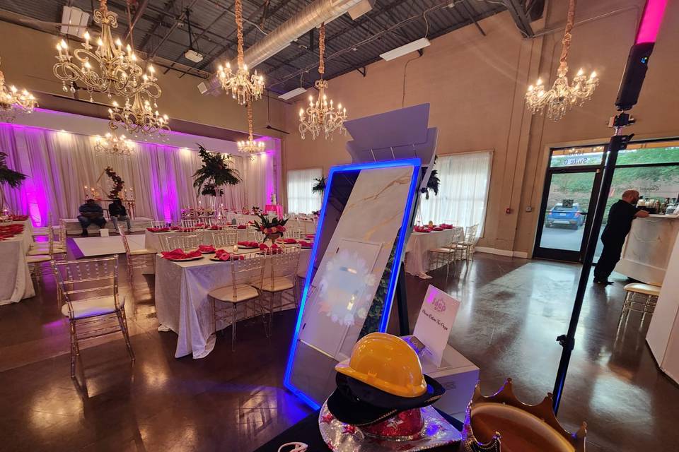 Wedding ready mirror booth