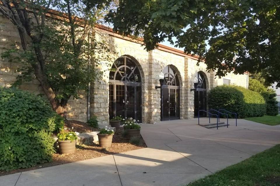 Entrance at dusk