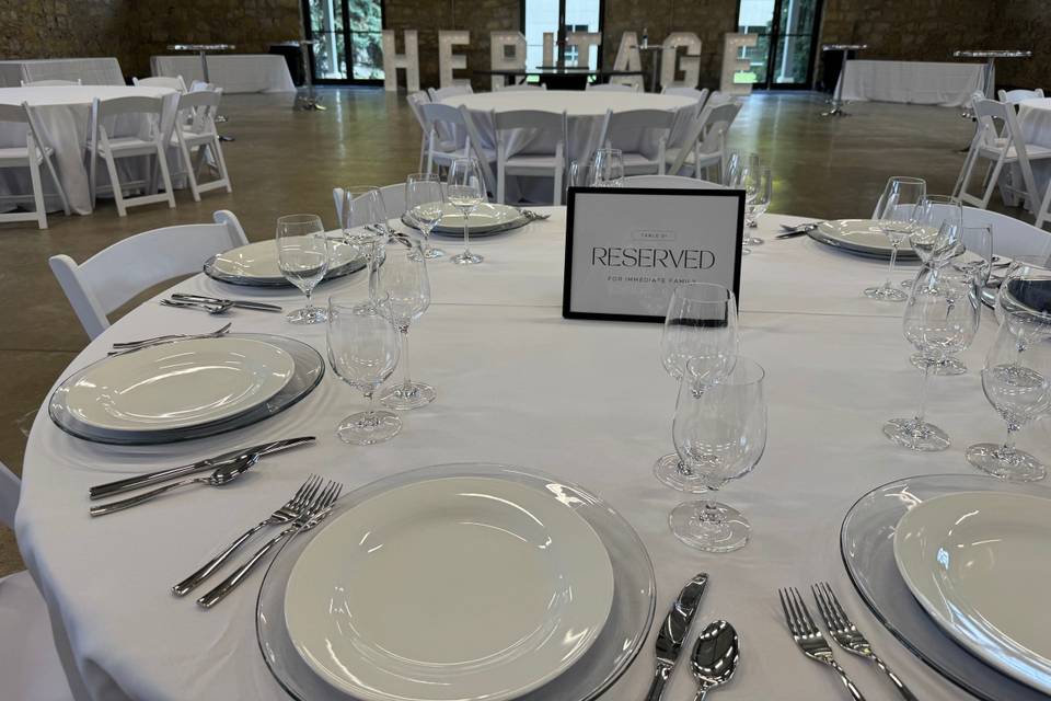 Table set up