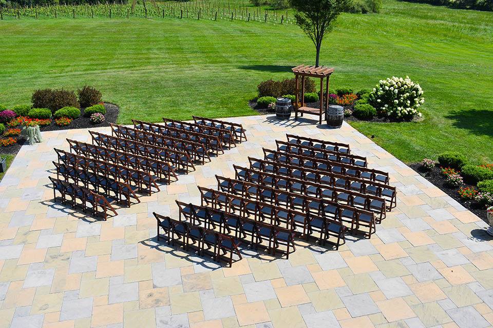 Ceremony Site for 150 people. Picture Taken By: CrossKeys Vineyards