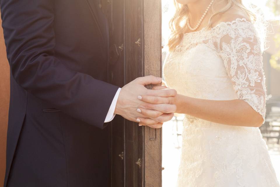 The bride & groom doing their first 