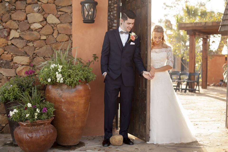 The bride & groom doing their first 