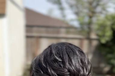 Half up hairstyle