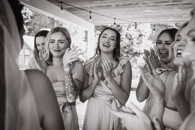 First look with bridal party