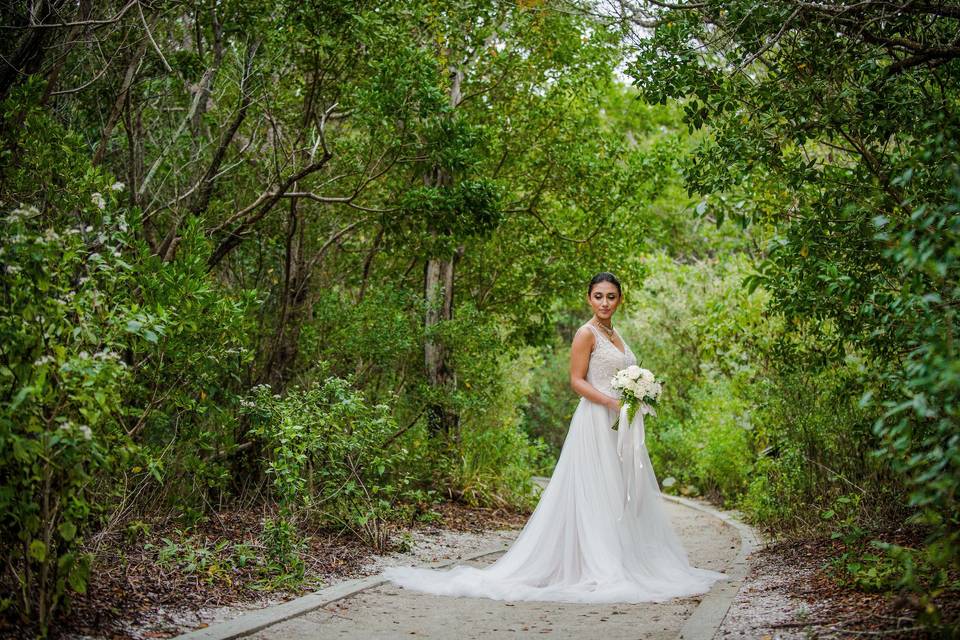 Bride at the forest