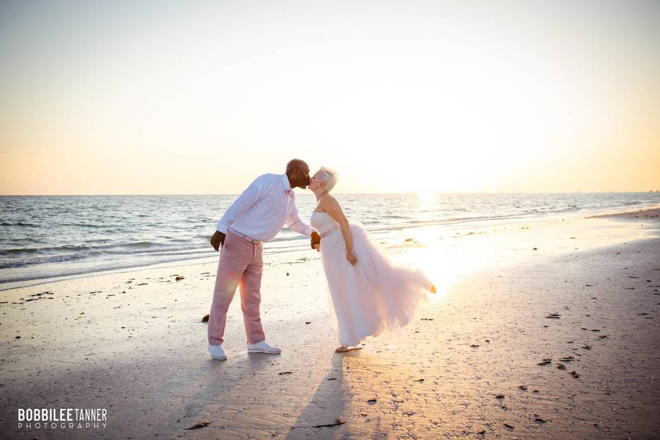 Sunset kisses and salty toes