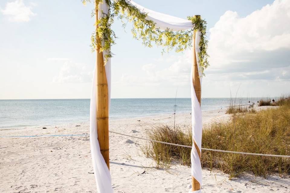 Ceremony bamboo arch