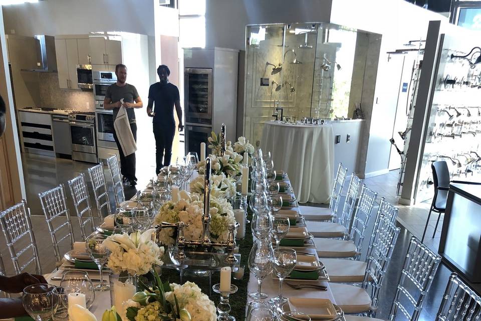 Ferguson chandelier lunch