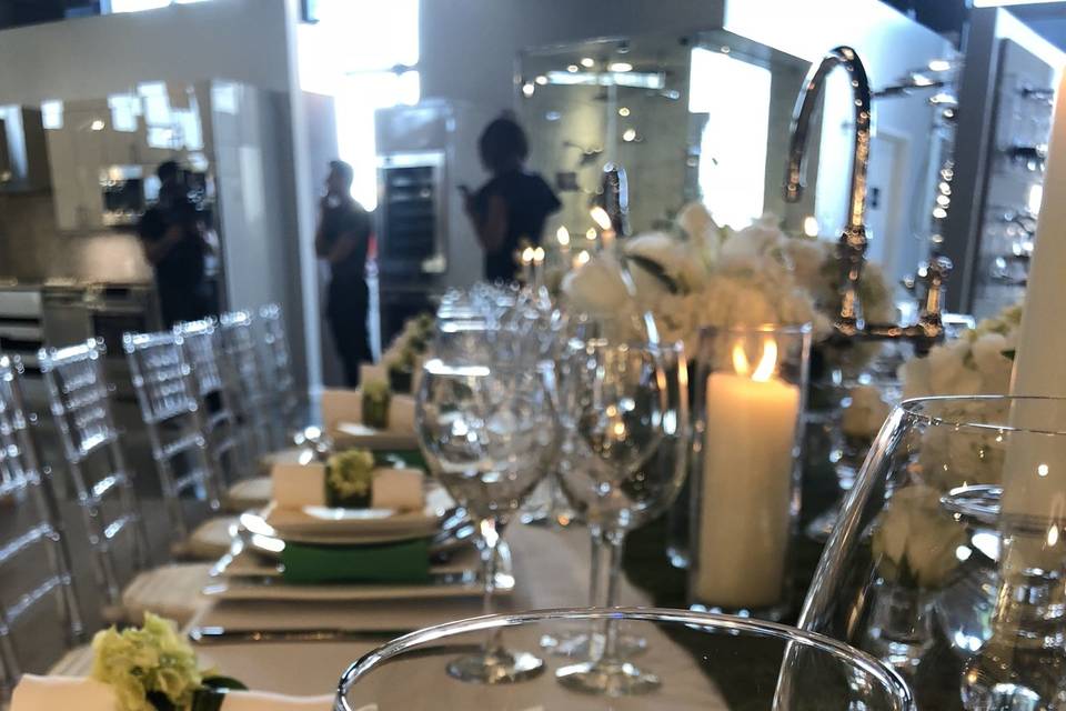 Ferguson chandelier lunch