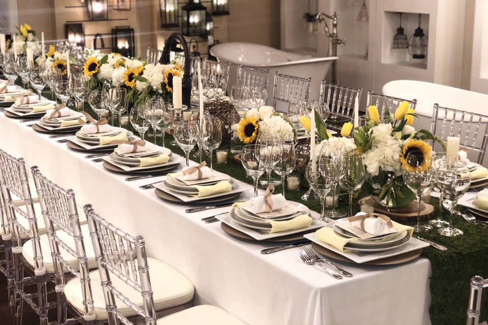 Ferguson chandelier dinner