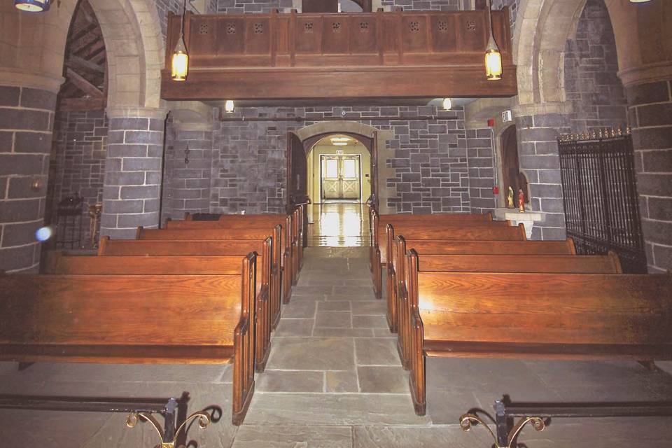 Pews and aisle