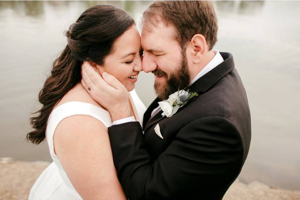 The bride and groom