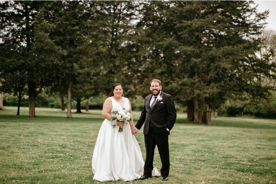 The bride and groom