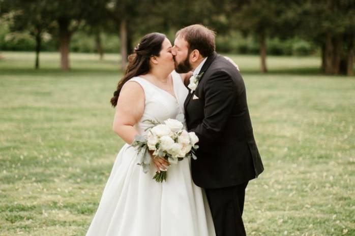 The bride and groom