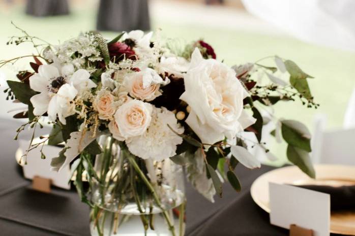 Repurposed ceremony florals