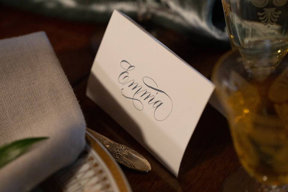 Calligraphy placecards
