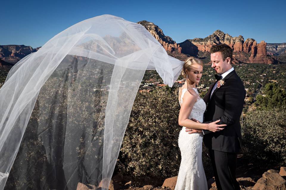 Desert wedding photo