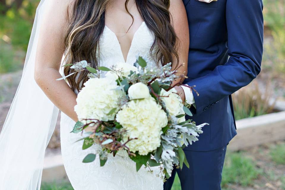 A happy wedding portrait