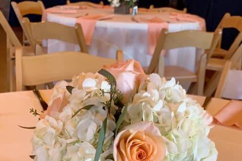 Hydrangea box centerpiece